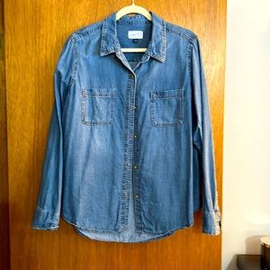 Chambray Denim Button Up Shirt